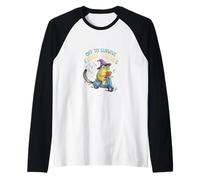 Frog Scooter Wizard Off to Survive State Testing Raglan Baseball Tee