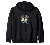 Frog Scooter Wizard Off to Survive State Testing Zip Hoodie