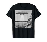 Frog Selfie With Alien UFO Funny Frog Gift For Men Women Kid T-Shirt