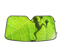 Frog shadow on Green Leaf Flag Auto Car Front Window Sunshade Windshield Foldable Vehicle Blocker Visor L