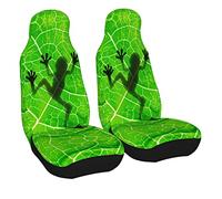 Frog Shadow On The Leaves Seat Covers Car Front Set Of 2 Non-Slip Backing Car-Seat Covers Sponge Inside For Suv Sedan Men