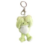 Frog Shape Key Chain - Frogs Animal Key Ring | Cartoon Frog Image Bag Charm | Cute Bag Accessories | Portable Key Pendant for School Bags Backpack Use Also for Keys