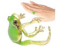 Frog Shaped Ring - Parody Ring in the Shape of a Frog, Ánel Á F´orma and Is Open and Adjustable | Strange and Fun Jewellery | Finger Accessory on the Theme of Nature for Women, Men and Women and Men