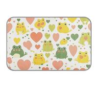 Frog Simple Line Art Heart Shape Valentines Summer cooling pad for dog Self Cooling blankets for indoor cats for cat indoors non slip mantas frías para perros M