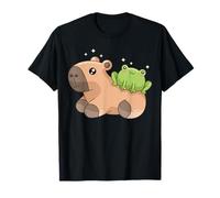 Frog Sitting on Capybara Cottagecore Aesthetic Kawaii Cute T-Shirt
