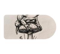 Frog sitting on Mushroom Mouse Pad, Large Gaming Keyboard Mat with Non-Slip Rubber Base, Big Extended Desk Protector for Home Office, 29.1’’ x 13.8’’