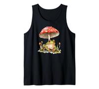 Frog Sitting Under a Mushroom - Funny Cute Frog - Frog Lover Tank Top