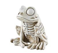Frog Skeleton Model - Tiny Frog Skull Sculpture, Resin Animal Statue | Halloween Frog Figurine, Spooky Decor, Creepy Skeleton Statue, Ideal for Scene Decoration, Favors, Halloween Decor