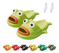 Frog Slippers, Cute Cartoon Frog Flip Flops Sandals for Women, Summer Friendly Slides (Light Green, adult, women, numeric_7, numeric_range, uk_footwear_size_system, numeric_7_point_5, medium)