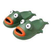 Frog Slippers Unisex Frog Slides Sandals Summer Funny Animal Flip Flops Anti-Slip Quick Dry Cloud Slides Sandals Open Toe Soft House Slippers Bathroom Pool Shower Flip Flop UK 4#1#_Mint Green