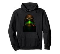 Frog Smoking A Cigar Smoker Gift Cosmic Beasts Power Pullover Hoodie