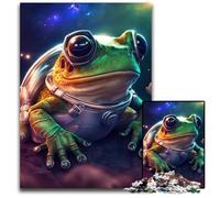 Frog Space Astronaut 1000 Piece Jigsaw Jigsaw Puzzles for Adults Family Fun Activity Brain Challenge for Teenager 1000 PCS(75x50cm)