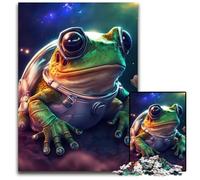 Frog Space Astronaut 1000 Piece Puzzle Jigsaw Puzzles for Teenagers Family Game Night BrainChallenging Gift Idea 1000 PCS(38x26cm)