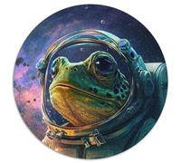 Frog Space Astronaut 1000Pc Adults Jigsaw Puzzle Cardboard Jigsaw Perfect for Birthday, Christmas 67.5x67.5cm