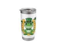 Frog St Patricks Day Lucky Horseshoe Irish Luck Manifest Stainless Steel Insulated Tumbler