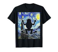 Frog Starry Night Van Gogh Herpetology Frog Lover T-Shirt