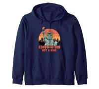 Frog Statue Of Liberty We Have a Constitution Not a King Zip Hoodie