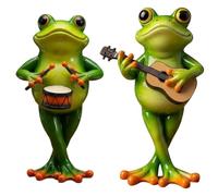 Frog Statue | Resin Frog Figurine | Realistic Handicraft Model Ornament for Home Decoration Birthday Party Favors Men Women Adults Shelf Tabletop Desk Bathroom