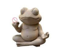 Frog Statue, Zen Yoga Figurine, Meditative Ornament with Sturdy Layer, Indoor Utility with Refined Texture, 3D Printed 3.94x3.94 inches, Animal Category, Garden Sculpture for Home Decor