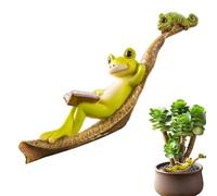 Frog Statues For Garden - Funny Cute Resin Garden Statue, Patio Decor For Yard Lawn Tabletop Desk Pond | Home Outdoor Indoor Ornament Gift For Family Friends Whimsical Animal Sculpture Figurine