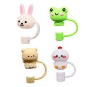 Frog Straw Drink Straw Stopper Dust Cartoon Straw Sleeve Straw Dust Silicone Accessories Recyclable Cover
