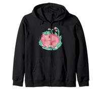 Frog Strawberry Kawaii Cute Funny Zip Hoodie