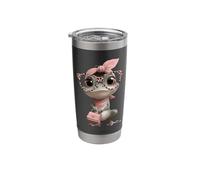 Frog Stylish Pink Leopard Glasses Girly Glam Pop Graphic Stainless Steel Insulated Tumbler
