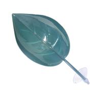 Frog Sunbathing - Terrace Rest Bench | with Suction Cups Leaf Shape Aquarium Decoration | for Turtles, Geckos, Frogs