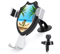 Frog Sunglasses Juice, Tropical Green Palm Tree Blue Ocean, Beach Universal Car Phone Mount, Windshield Vent Phone Mount, Durable Handsfree Stand Strong Suction Cell Phone Holder for Men Women