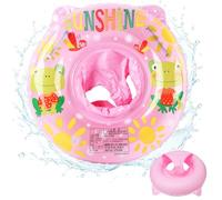 Frog Swimming Ring, Cartoon Inflatable Seat Swimming, Frog Pool Float, Animal PVC Swim Trainer with Handle, Kick Learning Aid, for Summer Beach Water Party Toys, Summer Gifts - Pink
