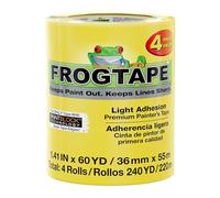 Frog Tape Delicate Surface Masking Tape for Painting 36mm x 55m, Decorators Tape, Painters Masking Tape for Indoor Painting & Decorating - Pack of 4