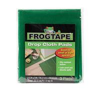FrogTape Drop Cloth Pads 286743 – Leak-proof Absorbent Non-slip – 3 Pack, Green