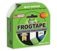Frog Tape Green Multi Surface Painters Masking Tape, Indoor Painting and Decorating For Sharp Lines and No Paint Bleed 36mm x 55m