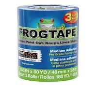 Frog Tape Pro Grade Masking Tape for Painting 48mm x 55m, Decorators Tape, Painters Masking Tape for Indoor Painting & Decorating - Pack of 3