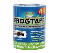 Frog Tape Pro Grade Masking Tape for Painting 36mm x 55m, Decorators Tape, Painters Masking Tape for Indoor Painting & Decorating - Pack of 4