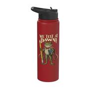 Frog Teacher Test Day at Dawn Funny Final Exam Coordinator Stainless Steel Insulated Water Bottle