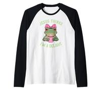 Frog Tee Jesus Thinks I´m a Delight Raglan Baseball Tee