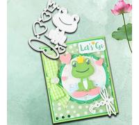 Frog-Themed Metal Die Cuts,Merry Christmas Squqre Frame Cutting Dies Cut Stencils DIY Scrapbooking Decorative Embossing Paper Party Wedding Card Making