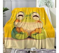 Frog Throw Blanket Animal Frog Microfiber Fleece Blanket Warm Soft Double Plush Throw Blankets for Sofa Couch Bed Sofa Chair, Flannel Blankets 180 x 200 cm for Teens Adults L509