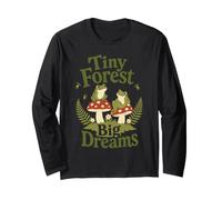 Frog Tiny Forest Big Dreams Mushroom Cottagecore Nature Long Sleeve T-Shirt