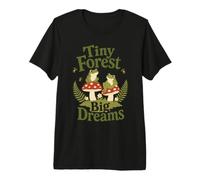 Frog Tiny Forest Big Dreams Mushroom Cottagecore Nature Premium T-Shirt