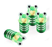 Frog Tire Valve Stem Caps Frog Car Accessories Aluminium Alloy Rustproof Universal Dust Cover Tire Air Cap Car SUV Motorcycle Funny Practical Tire Decoration Frog Gift Decoration 4 Pack