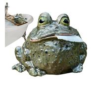 Frog Tissue Container - Funny Paper Organizer, Animal Design Cover, Creative Restroom Accessory, Cartoon Amphibian Storage Box, Decorative Vanity Display | Interior Styling Accent for Bathroom Kitchen