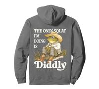 Frog Toad Cowboy Western Only Squat I'm Doing Is Diddly Pullover Hoodie