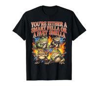 Frog Toad You're Either A Smart Fella Or A Fart Smella Value Graphic T-Shirt, Men, Black, S