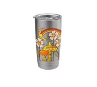 Frog Toadstool Laughing Flowers Crescent Moon and Rainbow Stainless Steel Insulated Tumbler
