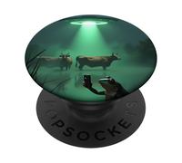 Frog UFO Sighting - Alien Cow Abduction PopSockets Adhesive PopGrip