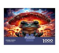 Frog Under Giant Mushroom Jigsaw Puzzles for Adults,1000 Pieces Challenging Puzzle, Home Decoration Great Gift for Adults 52x38cm/1000pcs