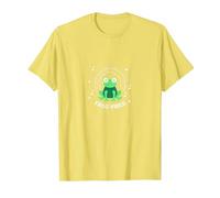 Frog Vibes: Cute Amphibian Music Lover for Kids & Adults T-Shirt, Men, Lemon, XXL