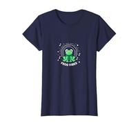 Frog Vibes: Cute Amphibian Music Lover for Kids & Adults T-Shirt, Women, Navy, XXL